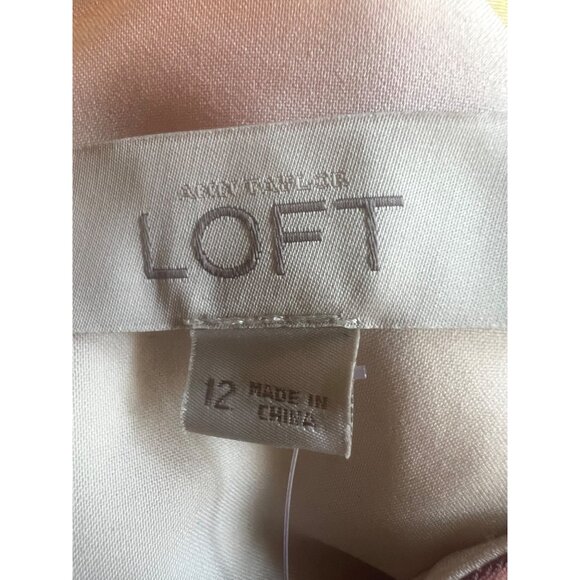 Ann Taylor Loft Womens Multicolor Ruffle Sleeve Dress Size 12 - Picture 4 of 16